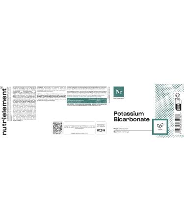 Potassium Bicarbonate - 90 Capsules - Nervous System - Normal Muscle Function - Pharmaceutical Grade - Vegan| Nutrielement By Nutrimuscle - Buy Online on GoSupps.com