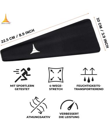 French Fitness Revolution Stretchy Sports Headband for Men & Women | Moisture-Wicking Workout Hair Band for Walking Cycling Basketball & Yoga - Unity Size - American Black - Buy Online on GoSupps.com