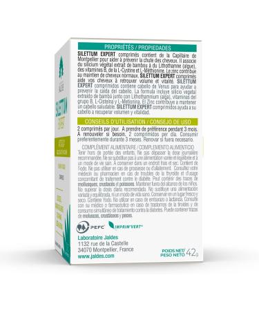 Silettum Expert Anti-Hair Loss Pack 2+1 month Free (180 Tablets) | Slows down hair loss | For thinning and limp hair | Laboratoire Jaldes - Buy Online on GoSupps.com