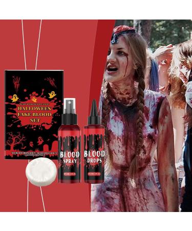 Vampire Blood | Bloody Makeup Kit Liquid Soap Cleanser Face Makeup for Vampire Zombie Costumes Men Women - Buy Online on GoSupps.com