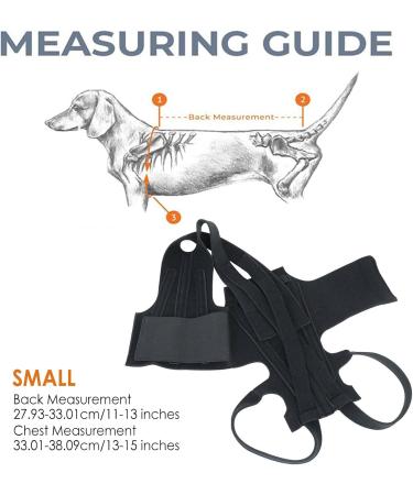 Breathable Back Brace for Dogs | Pets Back Protector Soft Back Bracers - Back Support Rehabilitation Easy to Wear and Off Black Black Small - Buy Online on GoSupps.com