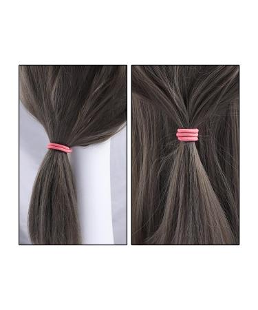 SCSpecial 50 Pieces Pink Hair Elastics | 2.5mm Elastic Hair Bands & Ponytail Holders - International Shipping Available - Buy Online on GoSupps.com