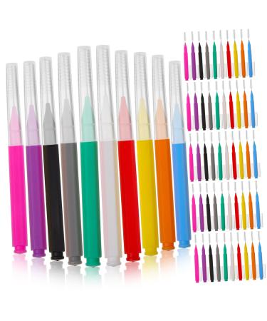 Minkissy 100 st mouth cleaning Tools Travel Toothbrush Travel toothbrushes Dnours Capenies Burisy A eyebrow laminating brush Rustproof steel detergent drilling