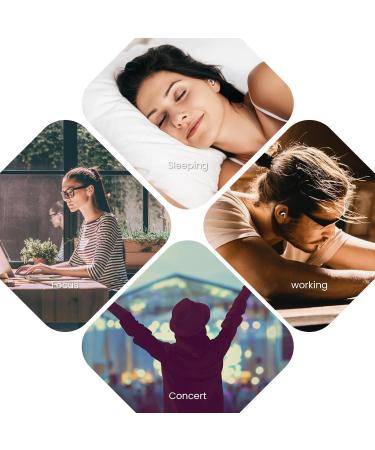Premium Earplugs for Sleeping - Noise Reduction Soft Silicone 7 Pairs & Cord Included Hearing Protection for Work & Concerts - 25dB-30dB Rose Pink - Buy Online on GoSupps.com
