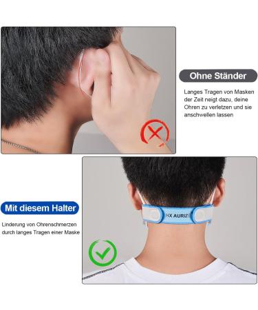 Buy HX Aurize Mask Tapes - Adjustable Band Extensions for Comfort | Soft Ear Relaxation | Blue (30 x 3 cm 1 Piece) - International Shipping Available - Buy Online on GoSupps.com