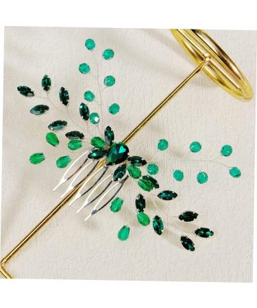 FOYTOKI Crystal Hair Comb Bride Headpiece Rhinestone Hair Comb for Women Rhinestone Hair Combs Hair Side Comb Hair Combs for Women Hair Accessories for Wedding Green Rhinestone Hair Comb - Buy Online on GoSupps.com