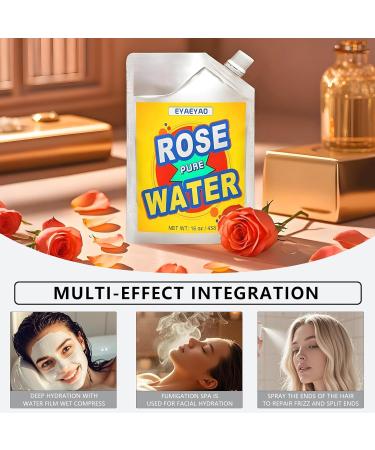 Pure Rose Water - Natural & Fragrant Perfect for Skincare Face Hair and Aromatherapy 100% Pure & Undiluted Premium Quality for All Skin Types (8 Ouces) 8 Ounce (Pack of 1) - Buy Online on GoSupps.com