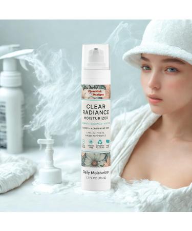 Clear Radiance Daily Moisturizer for Dry Acne-Prone Skin Vegan Formula Soothing Balance Complex 1.7 fl oz 1.7 Ounce White bottle + pump - Buy Online on GoSupps.com