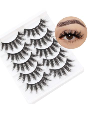 Shop 3D Dramatic False Eyelashes - 5 Pairs of Fluffy Voluminous Reusable Strip Lashes | Glowing Win - Buy Online on GoSupps.com