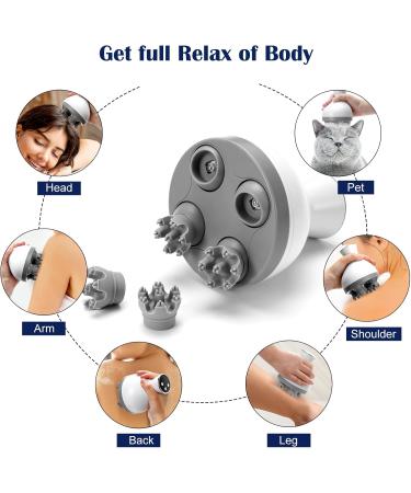 Best Portable Wireless Scalp & Head Massage Device - 3 Kneading Variants 5 Intensity Levels for Ultimate Relaxation - Buy Online on GoSupps.com