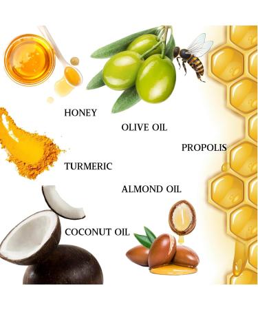 IZBEAUVO Turmeric Honey Soap Bar Soap Bar Natural Soap Moisturising Handmade Soap Bath Soap Natural Soap For Moisturizing Shrinking Pores Cleaning Skin Acne Soap Ginger Extract Soap 100g - Buy Online on GoSupps.com