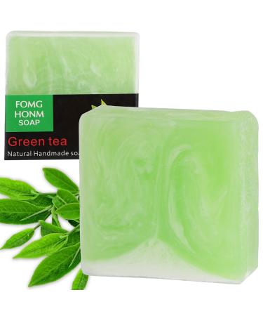 Antibacterial Tea Tree Soap Organic Tea Tree Oil Soap Antifungal Scrub Soap Bar Natural Cleanser Acne Athletes Foot Healthy Feet Skin Nails| Paraben and Cruelty Free 100g