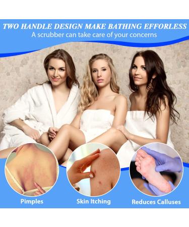 Double-Sided Exfoliating Back Scrubber with Handles for Deep Cleansing - Men and Women - Buy Online on GoSupps.com