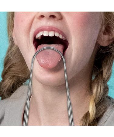 Savita Medical Quality 3-Part Tongue Scraper - Stainless Steel Bad Breath Cleaner with Non-Synthetic Handle | International Shipping Available - Buy Online on GoSupps.com