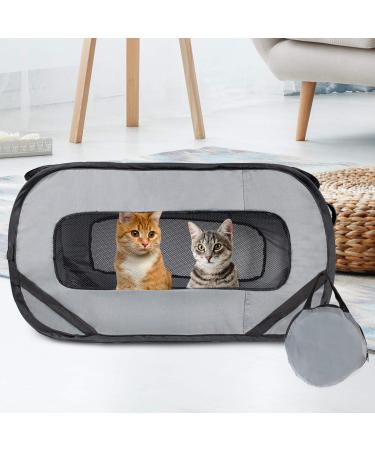 Puppy Playpen & Poop-Up Cat Tent - Pet Playpen for Dogs or Downtown Pet Supply - Foldable Cat Crate - with Straps for Cat Car Seat Standard