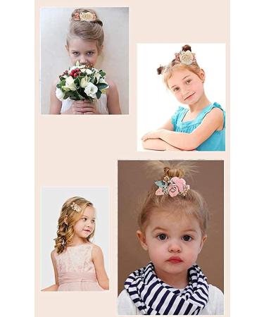3Pcs Baby Hair Clips for Girls | Floral Princess Hair Accessories | All-Match Fresh & Natural Styles - Buy Online on GoSupps.com