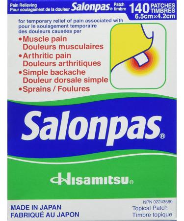 Salonpas Pain Relieving Patch  140 Patches x 2pk - Buy Online on GoSupps.com
