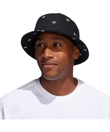adidas Originals AOP Trefoil Bucket Hat - Unisex, One Size, Black/White - Buy Online on GoSupps.com