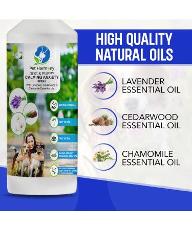 Pet Harmony Anxiety Calming Spray for Dogs & Puppies - 500ml - Natural Training Aid for Separation Anxiety & Stress Relief - Effective Soothing Formula 500 ml (Pack of 1) - Buy Online on GoSupps.com