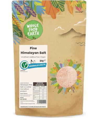 Wholefood Earth - Fine Himalayan Rose Pink Salt 2 kg & Coarse Himalayan Rose Pink Salt 2 kg + Coarse Himalayan Rose Pink Salt 2 kg Salt 2 kg (Pack of 1) - Buy Online on GoSupps.com