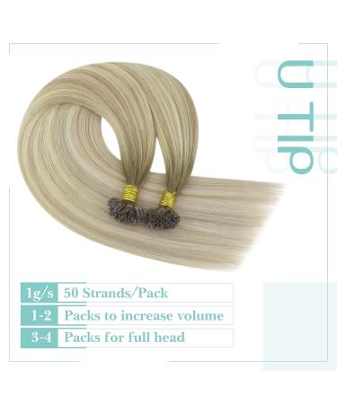 Youngsee Ombre Bonding Extensions - 55cm Remy Real Hair Keratin Hot Fusion Aschblond to Platinblond #18/60a/60 | International Shipping - Buy Online on GoSupps.com