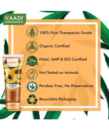 Papaya Scrub Gel with Honey and Saffron 110g x 2 - Buy Online on GoSupps.com