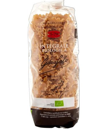  Italian Gourmet E.R. Garofalo Mafalda Corta Wholegrain Pasta Pack of 10 Organic Products 500g + Gourmet Italian Polpa 400g - Buy Online on GoSupps.com