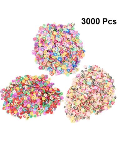 FRCOLOR 3000 Pieces Nail Art 3D Fruit & Christmas Slime Slices - Craft and Face Decoration Supply - Buy Online on GoSupps.com