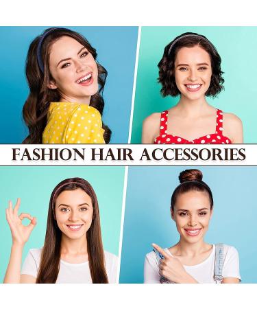 WOVOWOVO 7mm Thin Headbands for Women - 12 Pcs Plastic Headbands with Teeth - Hair Accessories for Girls, Teens, and Women - Buy Online on GoSupps.com