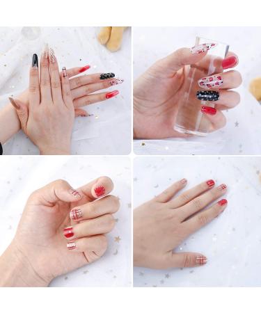 MWOOT 16 Sheet French Art Nail Stickers | DIY Self-Adhesive Nail Art Decals & Nail Files for Manicure Decoration - Buy Online on GoSupps.com