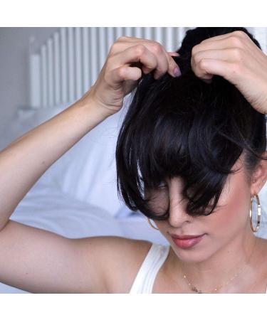 Glamza Clip In Fringe - Black Sideburns Bangs Hairpiece Topper - Buy Online on GoSupps.com