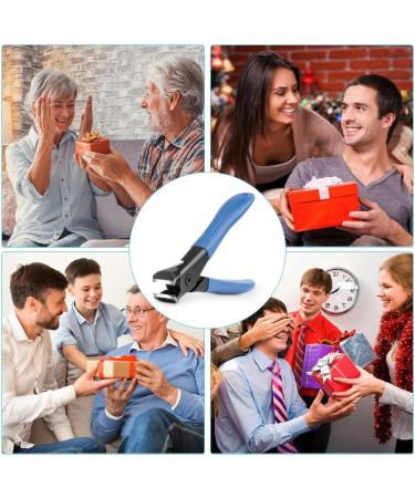 Lophe Premium Large Nail Clipper - Sharp Steel Nail Scissors with Collection Container for Thick Toenails & Fingernails - Ideal for Women Men & Seniors - Rubber Blue - Buy Online on GoSupps.com