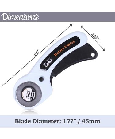 Mr. Pen 45mm Fabric Cutter with Extra Blade - Rotary Cutter for Fabric and Leather Cutting Tools - Buy Online on GoSupps.com