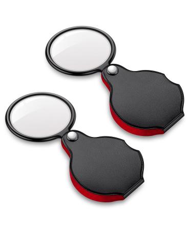 2PCS Upgrade 10X Small Magnifying Glasses for Kids/Senior, Pocket Magnifier for Reading/Close Work, Mini Folding Magnifying Magnify Glass with Protective Sheath, Ideal for Repairing/Hobby/Coins, 1.96" - Buy Online on GoSupps.com