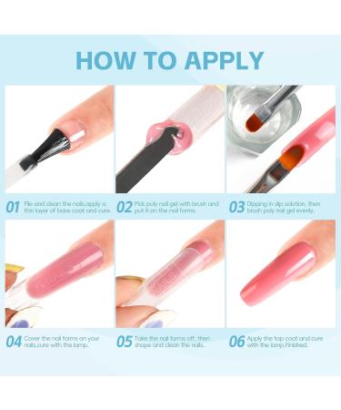 PEACECOLOR 60ML Slip Solution Cleanser Plus with Dual End Nail Brush Set Professional for Poly Extension Nail Gel Builder Nail Gel Nail Tips & Extensions Home DIY Nail Art Use color 193 - Buy Online on GoSupps.com