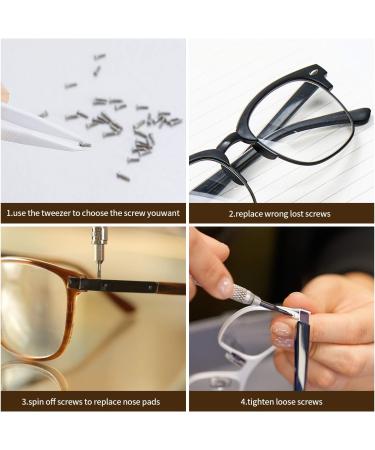 Complete Glasses Repair Set | 500-Piece Toolkit with Screws Nose Pads Tweezers & Micro Screwdriver - Ideal for Eyeglasses & Sunglasses - Buy Online on GoSupps.com