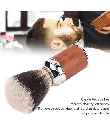 Premium Wooden Beard & Mustache Brush - Nylon Hair Shaving & Cleaning Brush for Men's Grooming | Ideal for Home Hairdressing Salons - Buy Online on GoSupps.com