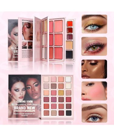 Makeup Palette Book Pigment Rich Formula 60X1.2G+12X4.5G+6X2.5G Travel Blush Palette Makeup Kit for Women Long Lasting Finish For Women Debu - Buy Online on GoSupps.com