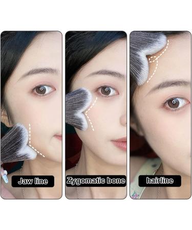 Make Up Brush Face Shading Brush Heart-shaped Perfect Fit Soft Hair Face Shading Brush - Buy Online on GoSupps.com