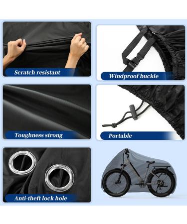 IPSXP Heavyweight Waterproof Bicycle Cover 210D Oxford UV Protected Dustproof Fits All Bike Types (208x112x76cm) - Ideal for Snow & Festivals - Buy Online on GoSupps.com