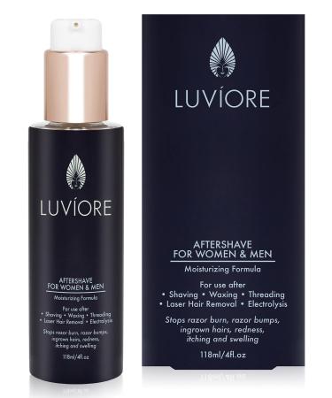 Luviore Ingrown Hair Treatment Solution (4 oz) - After Shave for Women & Men - Ingrown Hair treatment for bikini area - razor burn treatment women bikini - Moisturizing Serum for Women & Men 4 Fl Oz