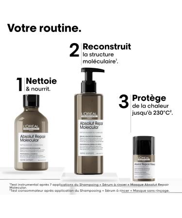 L'Or al Professionnel Absolut Repair Molecular Gift Set Repairing Routine Damaged Hair Shampoo + Rinse-Out Serum + Leave-In Mask Trio Serie Expert Limited Edition - Buy Online on GoSupps.com
