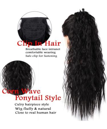 Hair Extensions 22 Inch Long Corn Wave Ponytail Hair Extension Synthetic Fluffy Curly Ponytail Headband Hair Clip Women Wig Hair Bun Hair Pieces For Women (Color : 09 Size : 22inches) 22inches 09 - Buy Online on GoSupps.com
