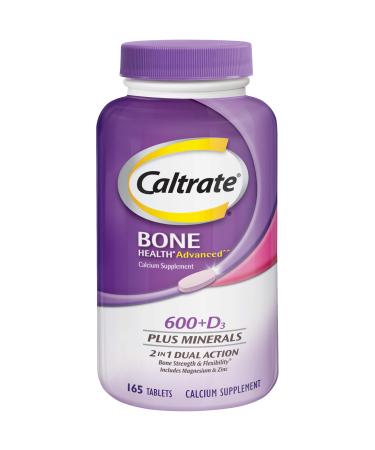Caltrate 2 in 1 DUAL ACTION 600+D3 Plus Minerals - 165 Tablets