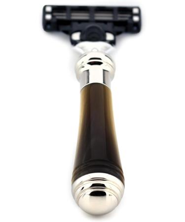 High-Quality Mini Horn Razor with 3 Blades & Stainless Steel Bracket - Ready to Use | Eco-Friendly Grooming Tool - Buy Online on GoSupps.com