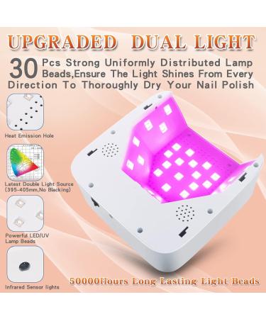 Rechargeable UV LED Nail Lamp - 72W Cordless Gel Nail Curing Light 5 Timer Settings Removable Bottom & Touch Screen for Professional Results - Buy Online on GoSupps.com