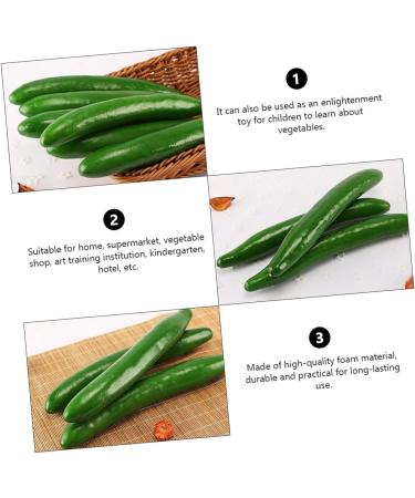 Abaodam 20 Pcs Cucumber Model Green Plants Lifelike Vegetables Realistic Vegetable Window Fake Cucumber Greenx2pcs 24X3CMx2pcs - Buy Online on GoSupps.com