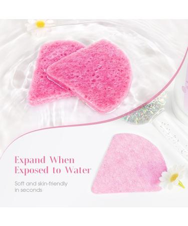 Buy Compressed Flower-Shaped Facial Sponges | Pink Exfoliator for Professionals & Home Use - International Shipping - Buy Online on GoSupps.com