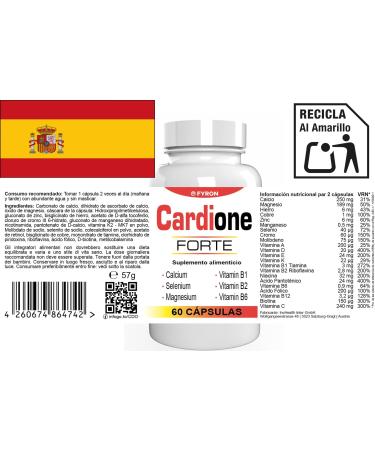  FYRON Cardione Forte Pack of 5 packs of 300 capsules (5 x 60 capsules) - Buy Online on GoSupps.com