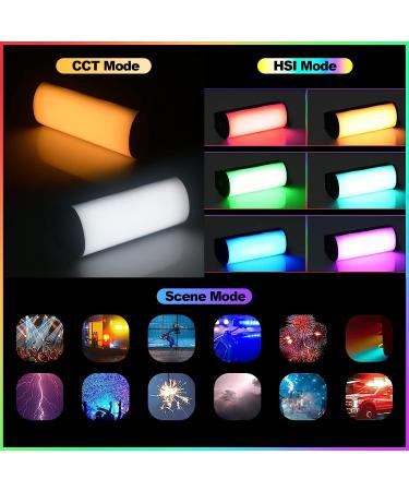 RGB Magnetic Handheld LED Light Wand | 0-360 Full Color, 2500-8500K Dimmable, Rechargeable Video Light for YouTube, TikTok, Vlog | CRI95 - Buy Online on GoSupps.com